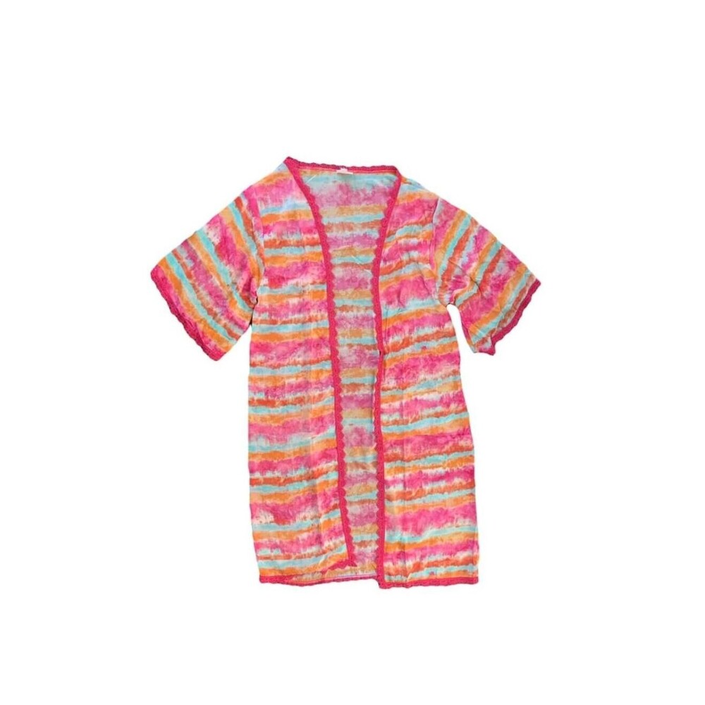 NEW LuLaRoe M Chloe Rainbow Bohemian Overlay Coverup Kimono Inspired NWT